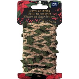 Guziki CHRISTMAS na naturalnym sznurku mix Interdruk Interdruk