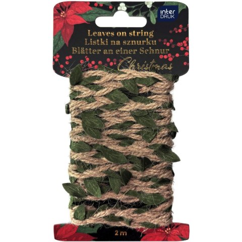 Guziki CHRISTMAS na naturalnym sznurku mix Interdruk Interdruk