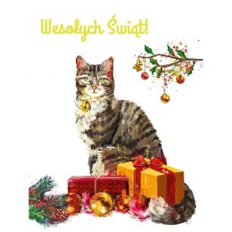 Kartka składana BN 21 KOT 2 B6 Henry Henry