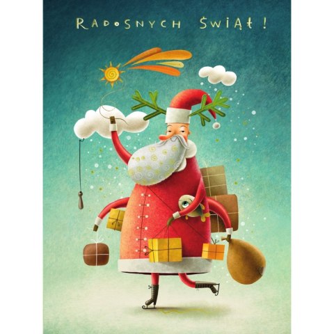 Kartka składana BN 21 MIKOłAJ B6 Henry (5907465663885) Henry