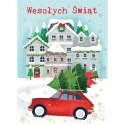 Kartka składana BN AUTO Z CHOINKĄ B6 Henry (5905701483433) Henry