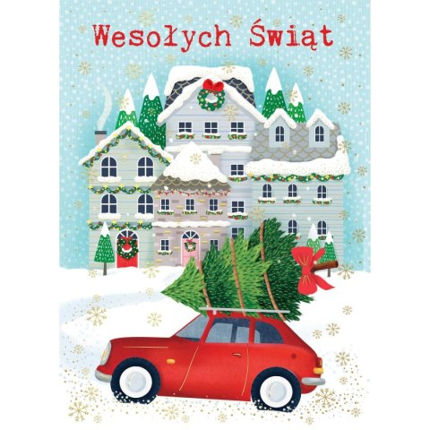Kartka składana BN AUTO Z CHOINKĄ B6 Henry (5905701483433) Henry