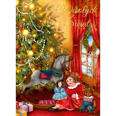 Kartka składana BN CHOINKA Z ZABAWKAMI B6 Henry (5907465667067) Henry