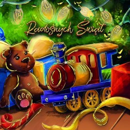 Kartka składana BN KOLEJKA POD CHOINKA kw Henry (5907465667029) Henry