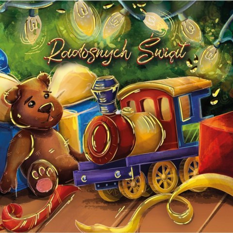 Kartka składana kw BN KOLEJKA POD CHOINKA Henry (5907465667029) Henry