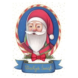 Kartka składana BN MIKOŁAJ W KÓŁKU B6 Henry (5905701480395) Henry