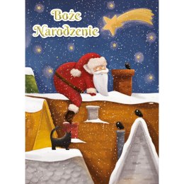 Kartka składana BN MIKOŁAJ W KOMINIE B6 Henry (5907465667005) Henry