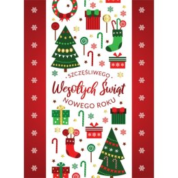 Kartka składana BN PATERN CZERWONY B6 Henry (5907465661089) Henry