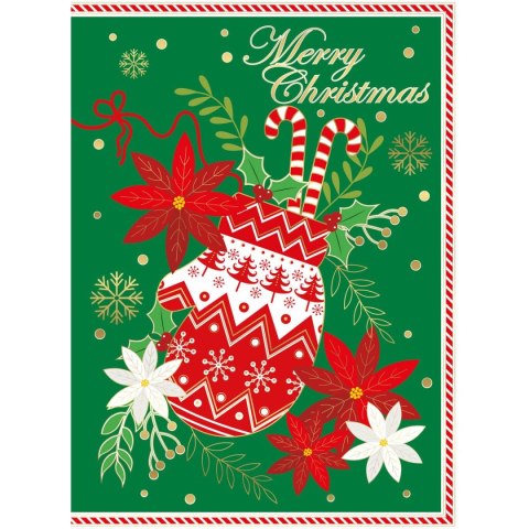Kartka składana B6 BN SWIATECZNA REKAWICA MERRY CHRISTMAS Henry (5905701480548) Henry