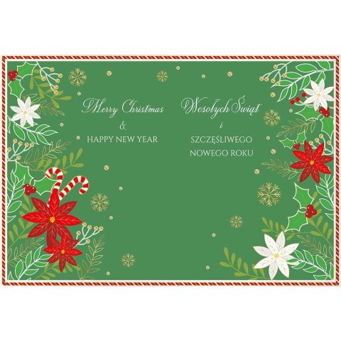 Kartka składana B6 BN SWIATECZNA REKAWICA MERRY CHRISTMAS Henry (5905701480548) Henry