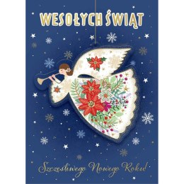 Kartka składana BN z zawieszka ANIOŁEK B6 Henry (5905701483488) Henry