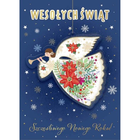 Kartka składana B6 BN z zawieszka ANIOŁEK Henry (5905701483488) Henry