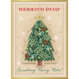 Kartka składana BN z zawieszka CHOINKA B6 Henry (5905701483518) Henry