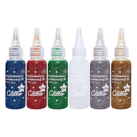 Klej artystyczny STAR brokatowy 3D 5902277337108 50ml Interdruk (50ml) Interdruk