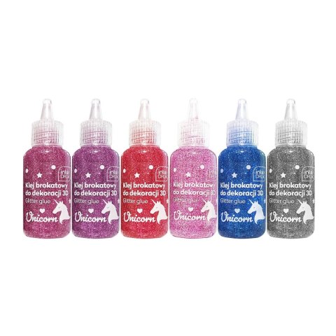 Klej artystyczny UNICORN brokatowy 3D 5902277337085 20ml Interdruk (20ml)