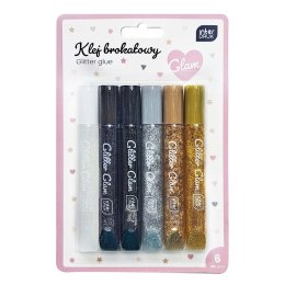 Klej w płynie GLAM brokatowy 5902277356826 10,5ml Interdruk (6x10,5ml) Interdruk