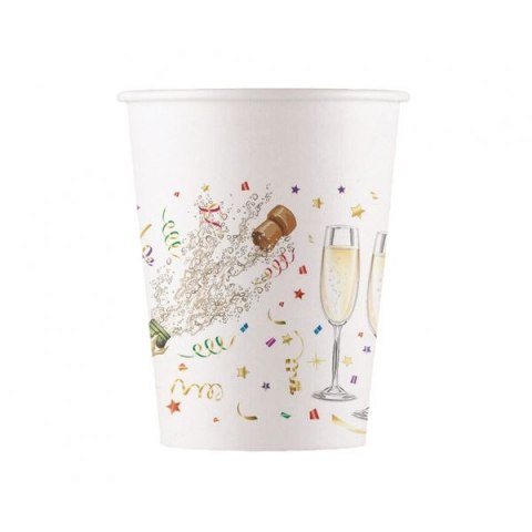 Kubek jednorazowy Szampańska impreza 8szt. papier 200ml Godan (93505) Godan