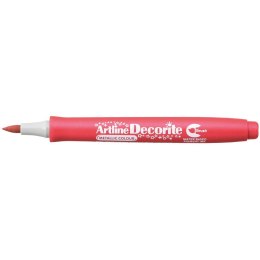 Marker specjalistyczny czerwony metaliczny decorite wkład czerwony 1,0mm pędzelek końcówka Artline (AR-035 2 8) Artline