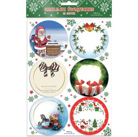 Naklejka (nalepka) Prezentowe Mikołaj na dachu Henry (5905701485611) Henry