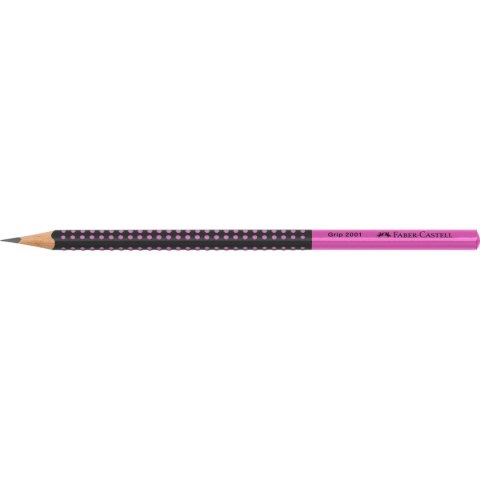 Ołówek Grip 2001 Two Tone czarny/różowy HB Faber Castell (517011FC) Faber Castell