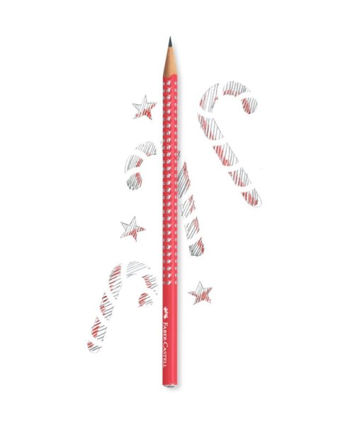Ołówek Sparkle Pearly Czerwony (Candy Cane Red) HB Faber Castell (118240 FC) Faber Castell