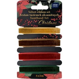 Tasiemka CHRISTMAS AKSAMITNA mix Interdruk (4X2M) Interdruk