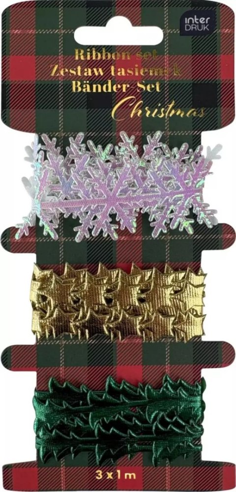 Wstążka CHRISTMASx1 [mm x m] mix Interdruk Interdruk