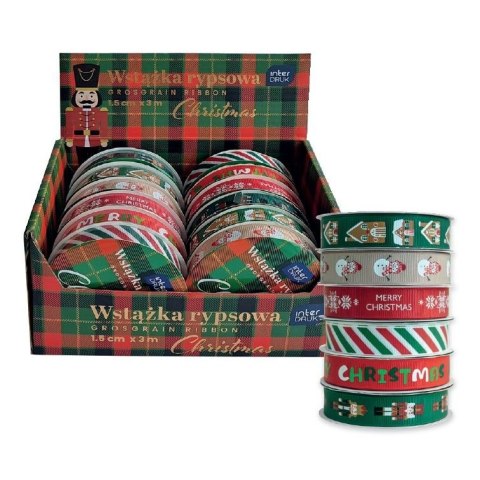 Wstążka CHRISTMAS 5902277354150x3 [mm x m] mix Interdruk (3m) Interdruk