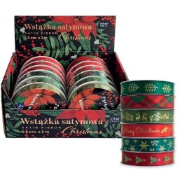 Wstążka CHRISTMAS 5902277354167x3 [mm x m] mix Interdruk (3m SATYNOWA) Interdruk
