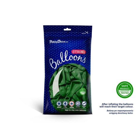 Balon gumowy Strong, Pastel Emerald Green (1 op. / 100 szt.) zielony 270mm Partydeco (SB12P-003) Partydeco