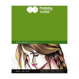 Blok rysunkowy A3 biały 300g 15k Happy Color (HA 3730 3040-A15) Happy Color