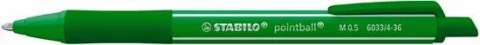 Długopis colorfull wkład zielony 0,5mm Stabilo (6033/1-36) Stabilo