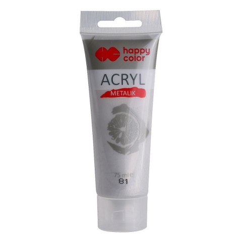 Farba akrylowa kolor: srebrny 75ml Happy Color (HA 7370 0075-81) Happy Color
