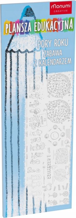 Kolorowanka Plansza edukacyjna. Pory Roku- Zabawa z Kalendarzem Monumi (3372) Monumi