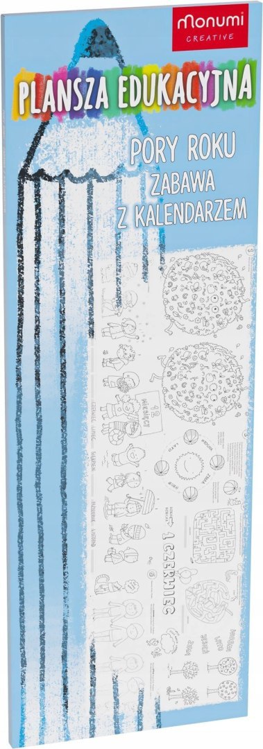 Kolorowanka Plansza edukacyjna. Pory Roku- Zabawa z Kalendarzem Monumi (3372) Monumi