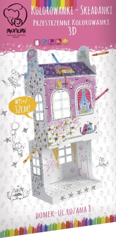 Kolorowanka składana MINI 32 cm, Domek Monumi (0746) Monumi