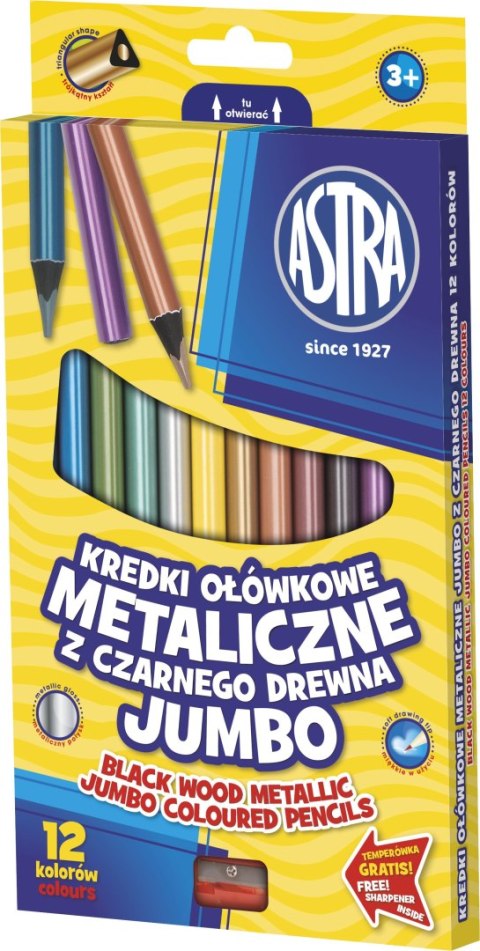 Kredki ołówkowe Jumbo 12 kol. Astra (312114003) Astra