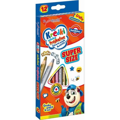 Kredki ołówkowe Super Size 12 kol. St.Majewski St.Majewski