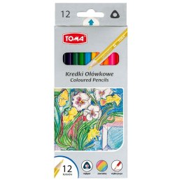 Kredki ołówkowe trójkątne 12 kol. Toma Toma