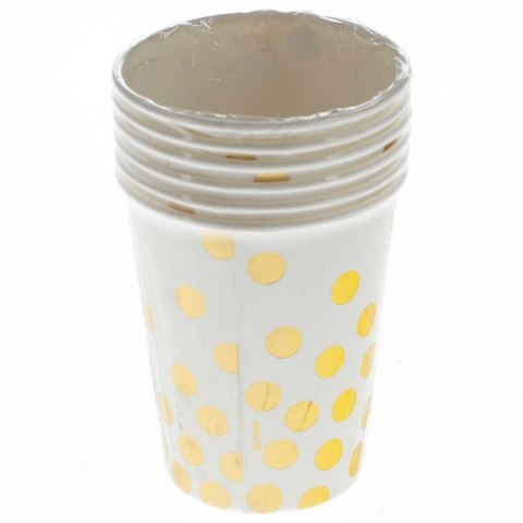 Kubek jednorazowy ZŁOTE GROSZKI papier 270ml Godan (PF-KPZGB) Godan