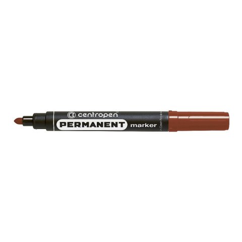 Marker permanentny wkład brązowy 2,5mm okrągła końcówka Centropen (8566) Centropen