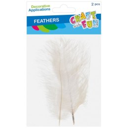 Piórka białe 1 szt Craft With Fun (545786) Craft With Fun