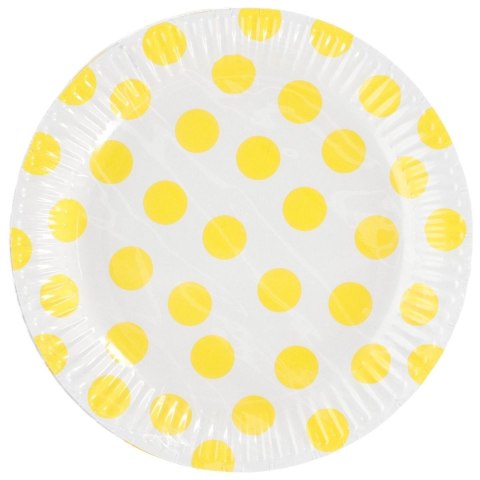 Talerz jednorazowy GROSZKI papier śr. 180mm 6 szt Godan (PF-TGZ7) Godan