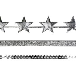 Tasiemka Satin Gold SILVER srebrna Interdruk (3x1m) Interdruk