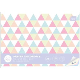 Zeszyt papierów kolorowych PASTEL A5 115g 10k Interdruk Interdruk