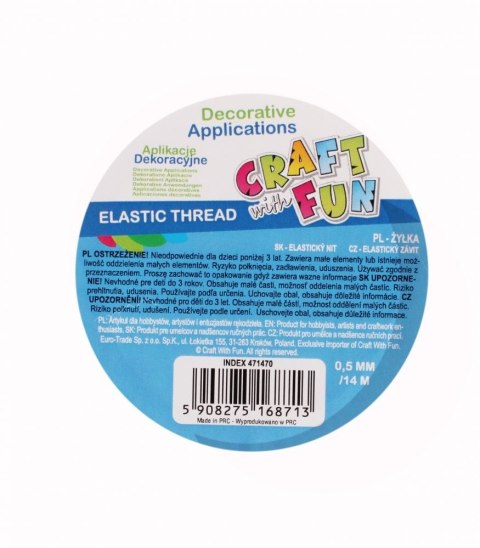 Żyłka ozdobna biała Craft with Fun (471470) Craft with Fun