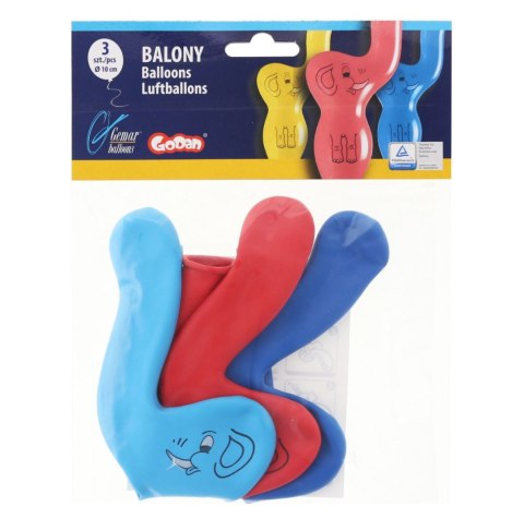 Balon gumowy PREMIUM SŁONIKI 3 szt mix 100mm Godan (GB/PG09) Godan