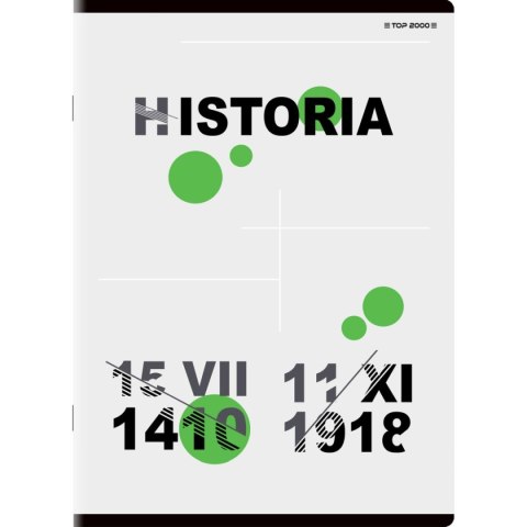 Brulion tematyczny historia A5 80k. 70g krata Top 2000 (400132312) Top 2000