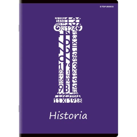 Brulion tematyczny historia A5 80k. 70g krata Top 2000 (400132312) Top 2000