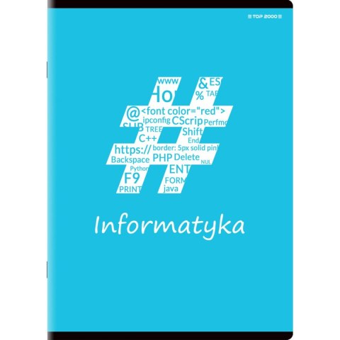 Brulion tematyczny informatyka A5 80k. 70g krata Top 2000 (400132321) Top 2000